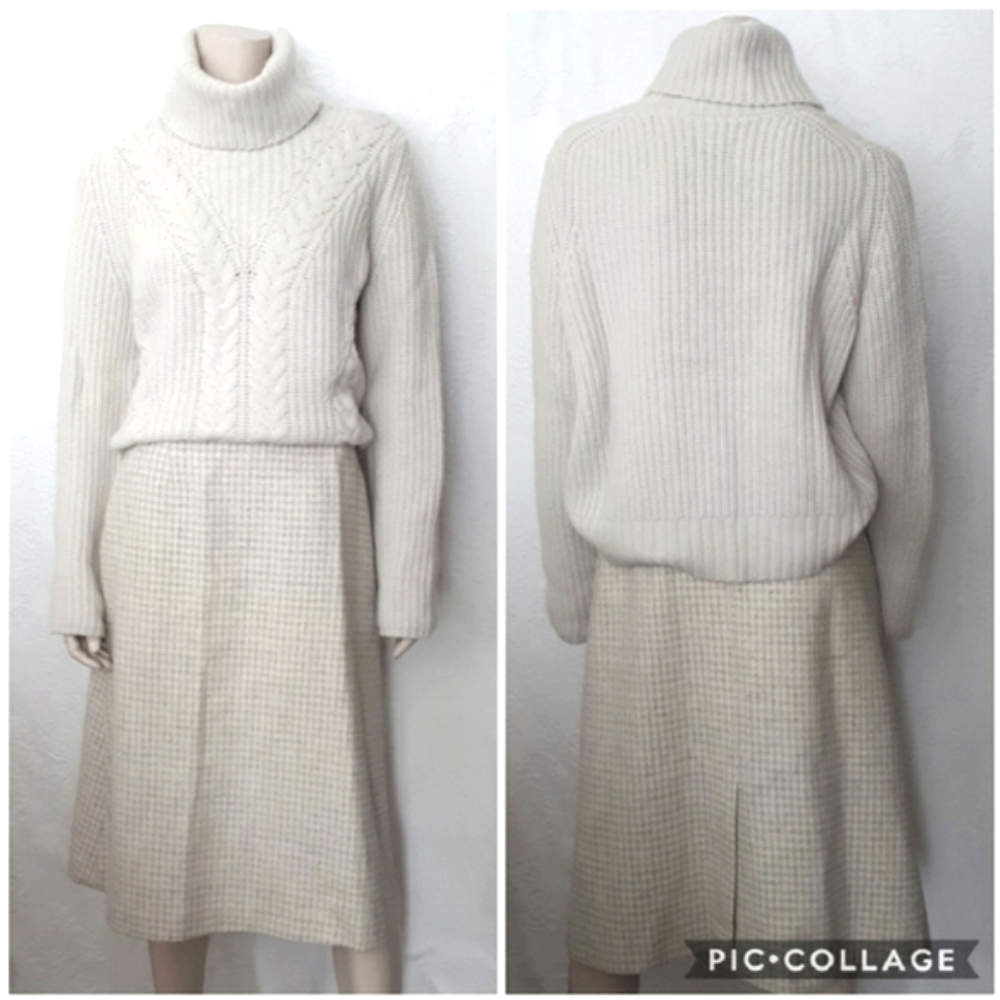 Vintage | A-line Tweed Midi Skirt
